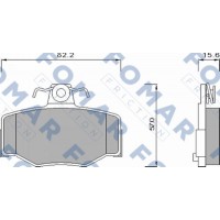 FO 630981 FOMAR Friction Комплект гальмівних колодок дисковий гальм