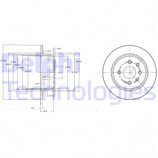 BG2635 DELPHI Гальмівний диск