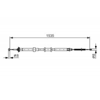 1 987 482 393 BOSCH Тросик, cтояночный тормоз