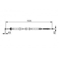 1 987 482 394 BOSCH Тросик, cтояночный тормоз
