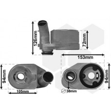 17013703 VAN WEZEL масляний радіатор двигунне олива