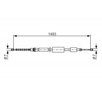 1 987 477 323 BOSCH Тросик, cтояночный тормоз