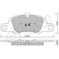 822-1027-0 CIFAM Комплект гальмівних колодок дисковий гальм