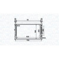 350213185500 MAGNETI MARELLI Радіатор охолодження двигуна