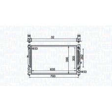 350213185500 MAGNETI MARELLI Радіатор охолодження двигуна