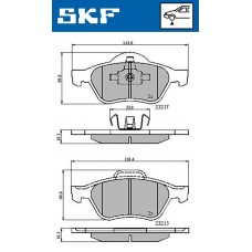 VKBP 80309 SKF КомплеК т гальмівних колодок, дискове гальмо