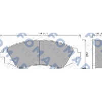 FO 649781 FOMAR Friction КомплеК т гальмівних колодок, дискове гальмо