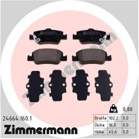 24664.160.1 ZIMMERMANN Комплект гальмівних колодок дисковий гальм