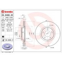09.9468.20 BREMBO Гальмівний диск