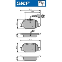 VKBP 90398 E SKF Комплект гальмівних колодок дисковий гальм
