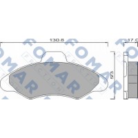 FO 432481 FOMAR Friction Комплект гальмівних колодок дисковий гальм