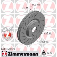 400.3660.20 ZIMMERMANN Гальмівний диск