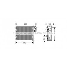 RTA6398 AVA QUALITY COOLING Теплообмінник обігрів салону