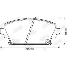 572429J JURID Комплект гальмівних колодок дисковий гальм