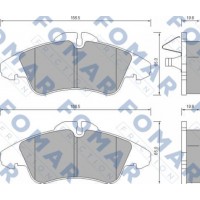 FO 627281 FOMAR Friction Комплект гальмівних колодок дисковий гальм