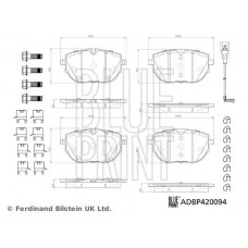 ADBP420094 BLUE PRINT Комплект гальмівних колодок дисковий гальм
