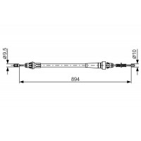 1 987 482 365 BOSCH Тросик, cтояночный тормоз