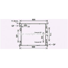 MS2694 AVA QUALITY COOLING Радіатор охолодження двигуна