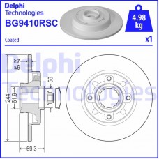 BG9410RSC DELPHI Гальмівний диск