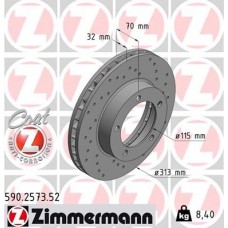 590.2573.52 ZIMMERMANN Гальмівний диск