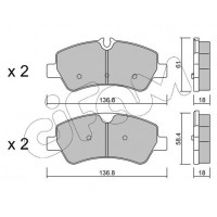 822-991-0 CIFAM КомплеК т гальмівних колодок, дискове гальмо