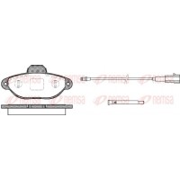 0414.21 REMSA Комплект гальмівних колодок дисковий гальм