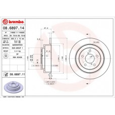 08.6897.11 BREMBO Гальмівний диск