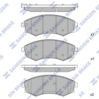 SP1111 Hi-Q Комплект гальмівних колодок дисковий гальм