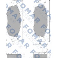 FO 478981 FOMAR Friction КомплеК т гальмівних колодок, дискове гальмо