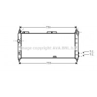 OLA2203 AVA QUALITY COOLING Радіатор охолодження двигуна