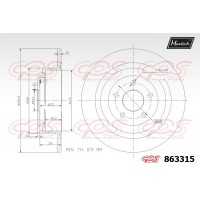 863315 MAXTECH Гальмівний диск