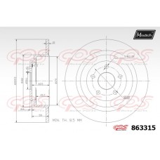 863315 MAXTECH Гальмівний диск