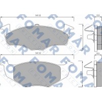 FO 682581 FOMAR Friction Комплект гальмівних колодок дисковий гальм