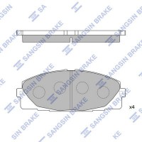 SP1376 Hi-Q Комплект гальмівних колодок дисковий гальм