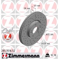 285.3516.52 ZIMMERMANN Гальмівний диск
