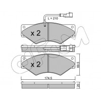 822-849-1 CIFAM Комплект гальмівних колодок дисковий гальм