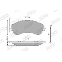 573275J JURID Комплект гальмівних колодок дисковий гальм