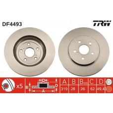 DF4493 TRW Гальмівний диск