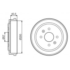 0 986 477 225 BOSCH Гальмівний барабан