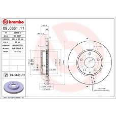 09.C651.11 BREMBO Гальмівний диск