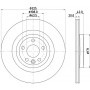 8DD 355 132-601 HELLA PAGID Гальмівний диск