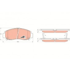 GDB3268 TRW Комплект гальмівних колодок дисковий гальм