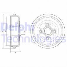 BF574 DELPHI Гальмівний барабан