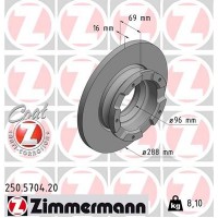 250.5704.20 ZIMMERMANN Гальмівний диск