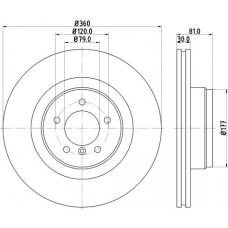 8DD 355 115-611 HELLA Гальмівний диск