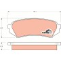 GDB3198 TRW Комплект гальмівних колодок дисковий гальм