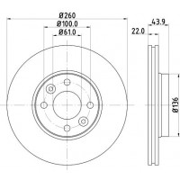 8DD 355 109-331 HELLA PAGID Гальмівний диск