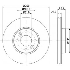 8DD 355 109-331 HELLA PAGID Гальмівний диск