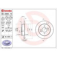 08.C650.11 BREMBO Гальмівний диск