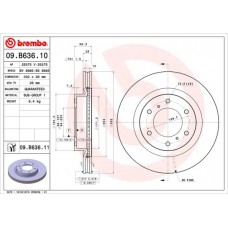 09.B636.11 BREMBO Гальмівний диск